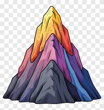 Colorful Mountain PNG