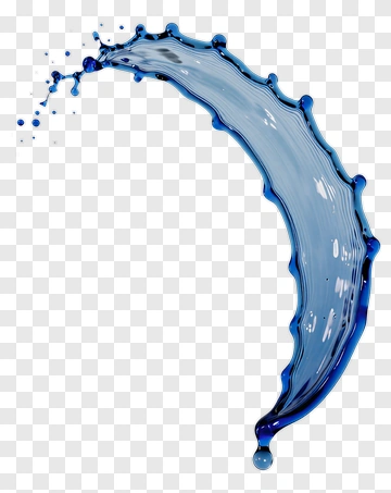 Dynamic Blue Water Splash PNG