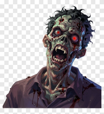 Terrifying Zombie Creature PNG