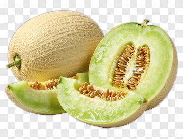 Fresh Halved Melon With Seeds PNG