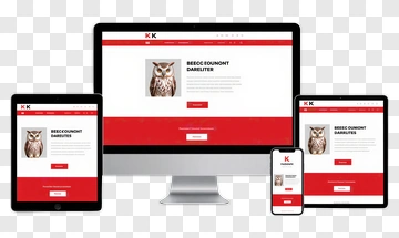Owl Logo Website Design Across Devices PNG