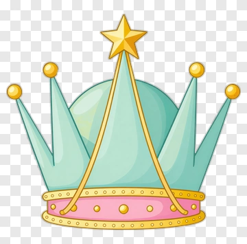 Cartoon Crown With Star Top PNG