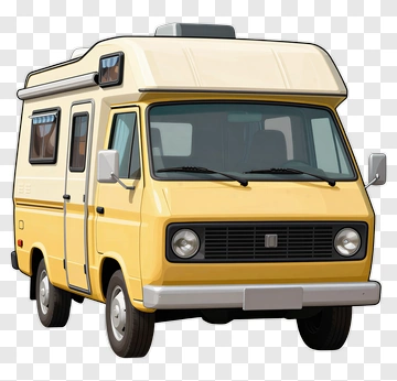 Yellow Motorhome PNG