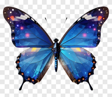 Starry Butterfly With Galactic Wings PNG