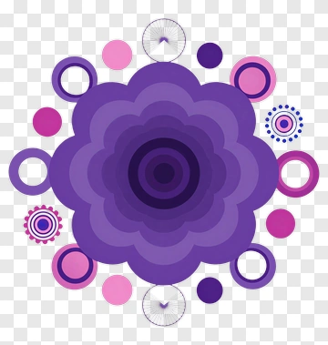 Purple And Pink Geometric Flower Mandala PNG