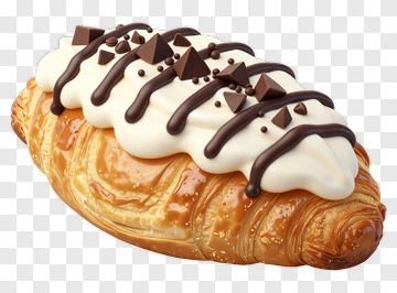 Chocolate Cream Croissant PNG