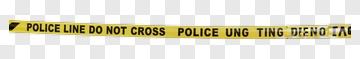 Yellow Police Tape Warning Sign PNG