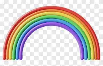 Rainbow Made Of Colorful Tubes PNG