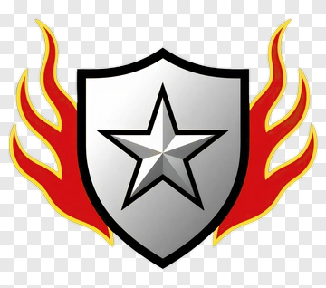 Shield With Star And Flame PNG