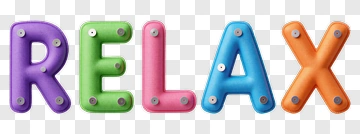 Colorful Relief Letters PNG