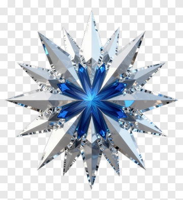 Crystal Star Ornament PNG