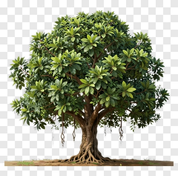 Banyan Tree With Thick Roots And Lush Foliage PNG