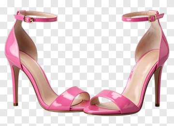 Pink High Heels With Ankle Straps PNG