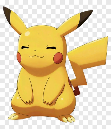 Pikachu Smiling With Closed Eyes PNG