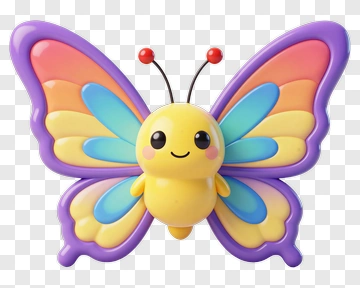 Cute Cartoon Butterfly PNG