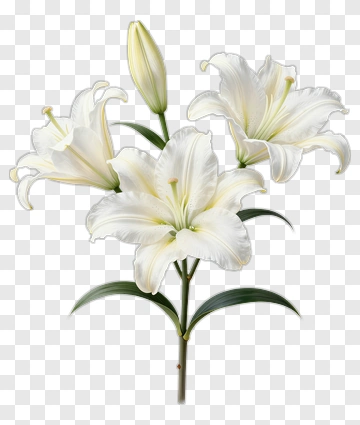 White Lily Bouquet PNG