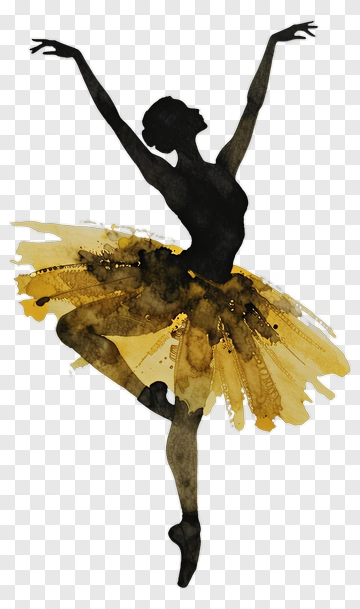 Ballerina In Yellow Tutu PNG
