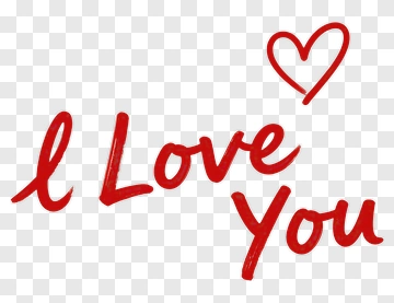 I Love You Handwritten Message PNG