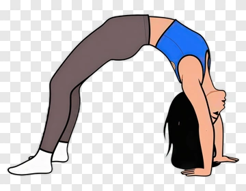 Person Practicing Yoga Bridge Pose PNG
