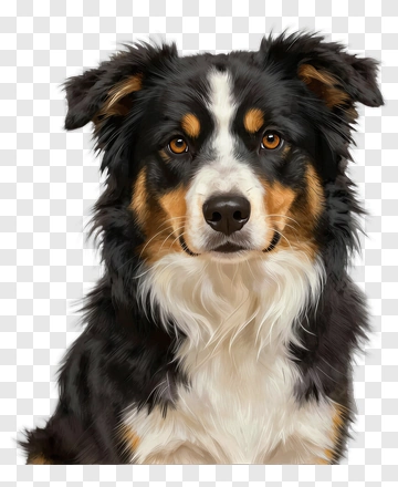 Australian Shepherd Portrait PNG