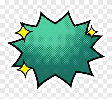 Comic Speech Bubble With Stars PNG