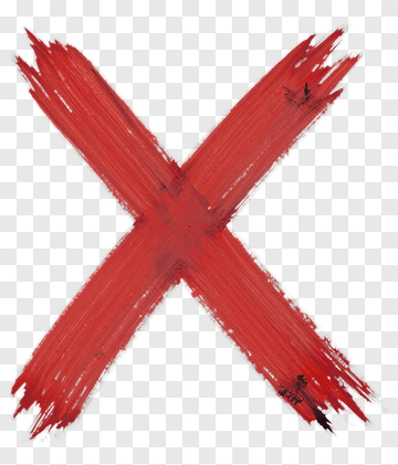 Red Cross Painted With Brushstrokes PNG
