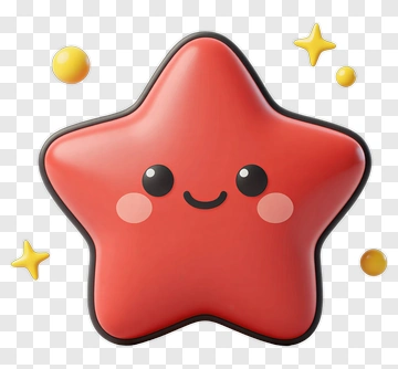 Red Star Character PNG
