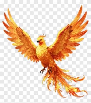 Golden Phoenix Soaring PNG