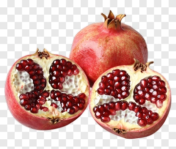 Fresh Pomegranate With Vibrant Arils PNG