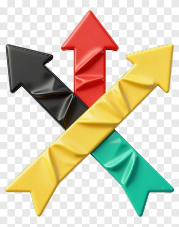 Crossed Arrows In Bright Colors PNG