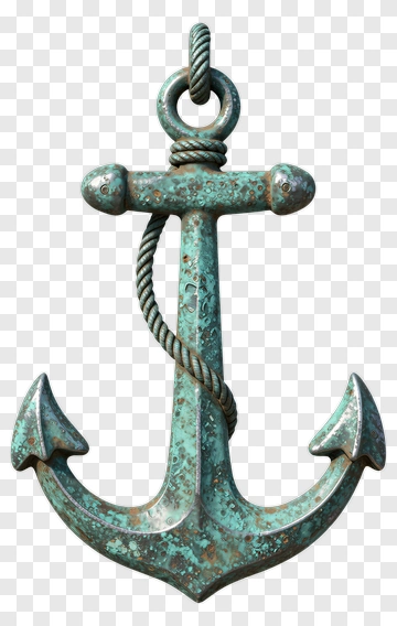 Vintage Anchor With Rope PNG