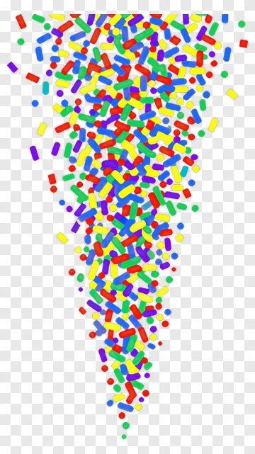 Rain Of Colorful Confetti PNG
