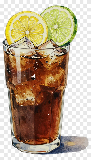Iced Drink With Lemon And Lime PNG