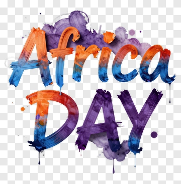 Africa Day Text Design PNG