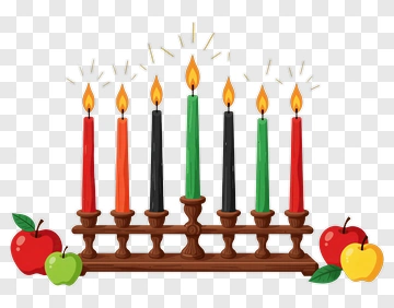 Kwanzaa Candle With Apples PNG