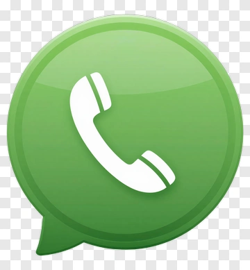 Green Phone Icon In Speech Bubble PNG