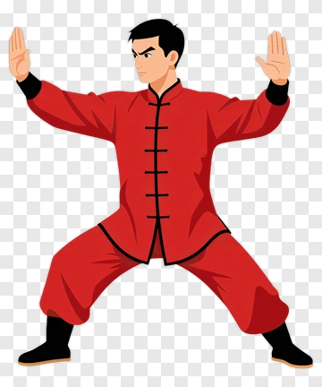Man Practicing Martial Arts PNG