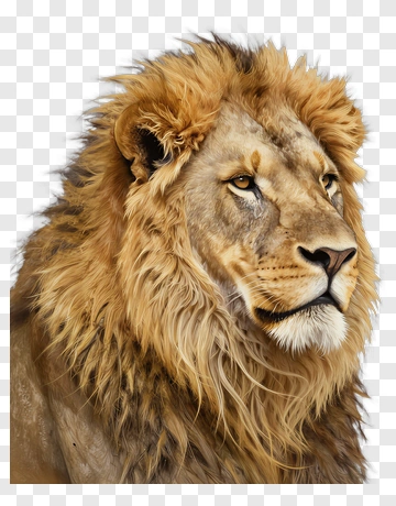 Lion With Golden Mane PNG