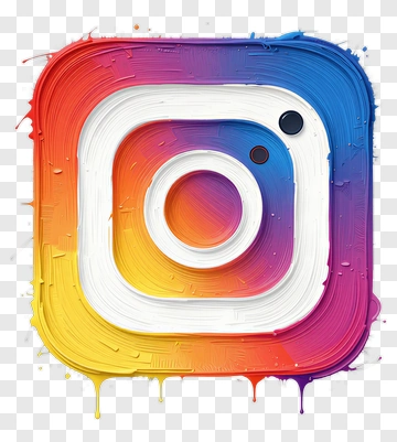 Instagram Logo With Paint Splatter Effect PNG