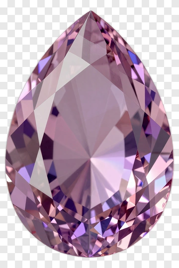 Pear-Shaped Pink Diamond Gemstone PNG