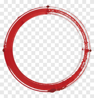 Red Circle Brushstroke PNG
