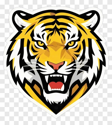Tiger Head Sticker Design PNG