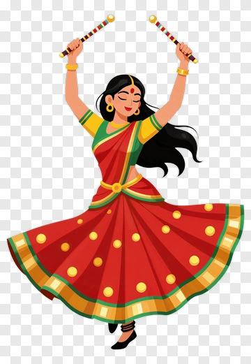 Dancer In Traditional Indian Costume PNG