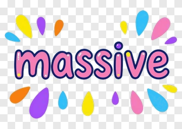Massive Logo With Colorful Splashes PNG