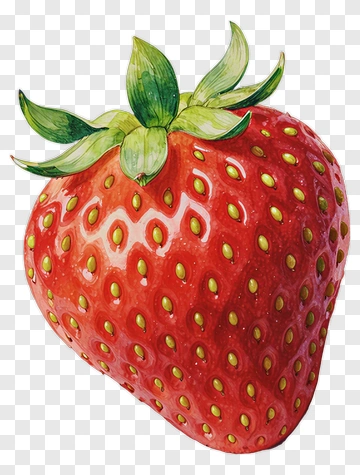Watercolor Strawberry PNG