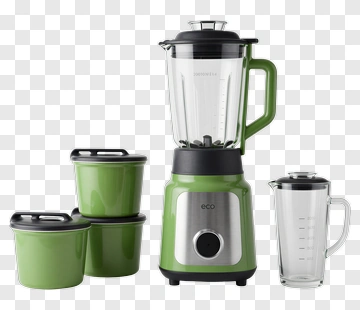 Green Blender With Accessories PNG