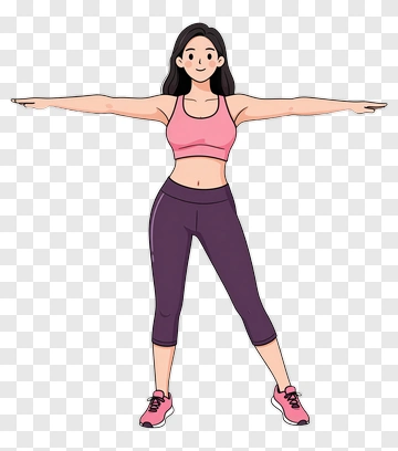 Woman Doing Fitness Exercise PNG