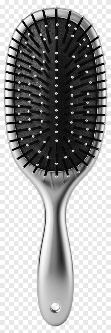 Silver Hairbrush PNG