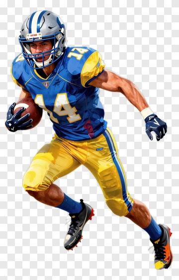 American Football Player In Action PNG