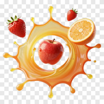 Fresh Fruit Juice Splash PNG